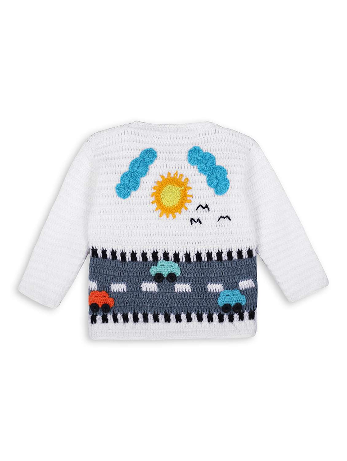 girls self design long sleeve cardigan - 21688586 - Standard Image - 1