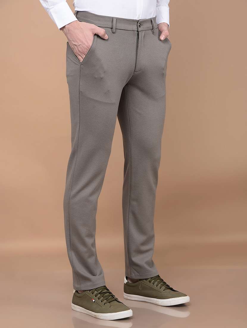 men mid rise solid chinos - 21688653 -  Standard Image - 1