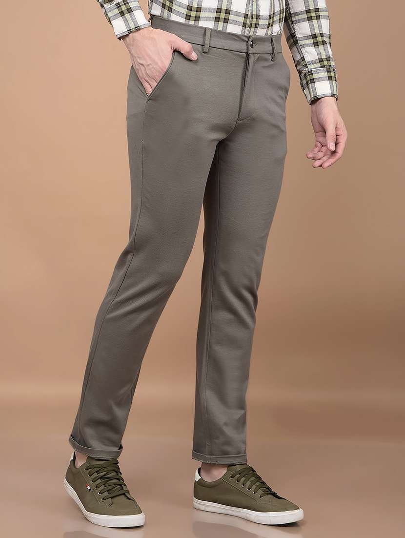 men mid rise solid chinos - 21688655 -  Standard Image - 1