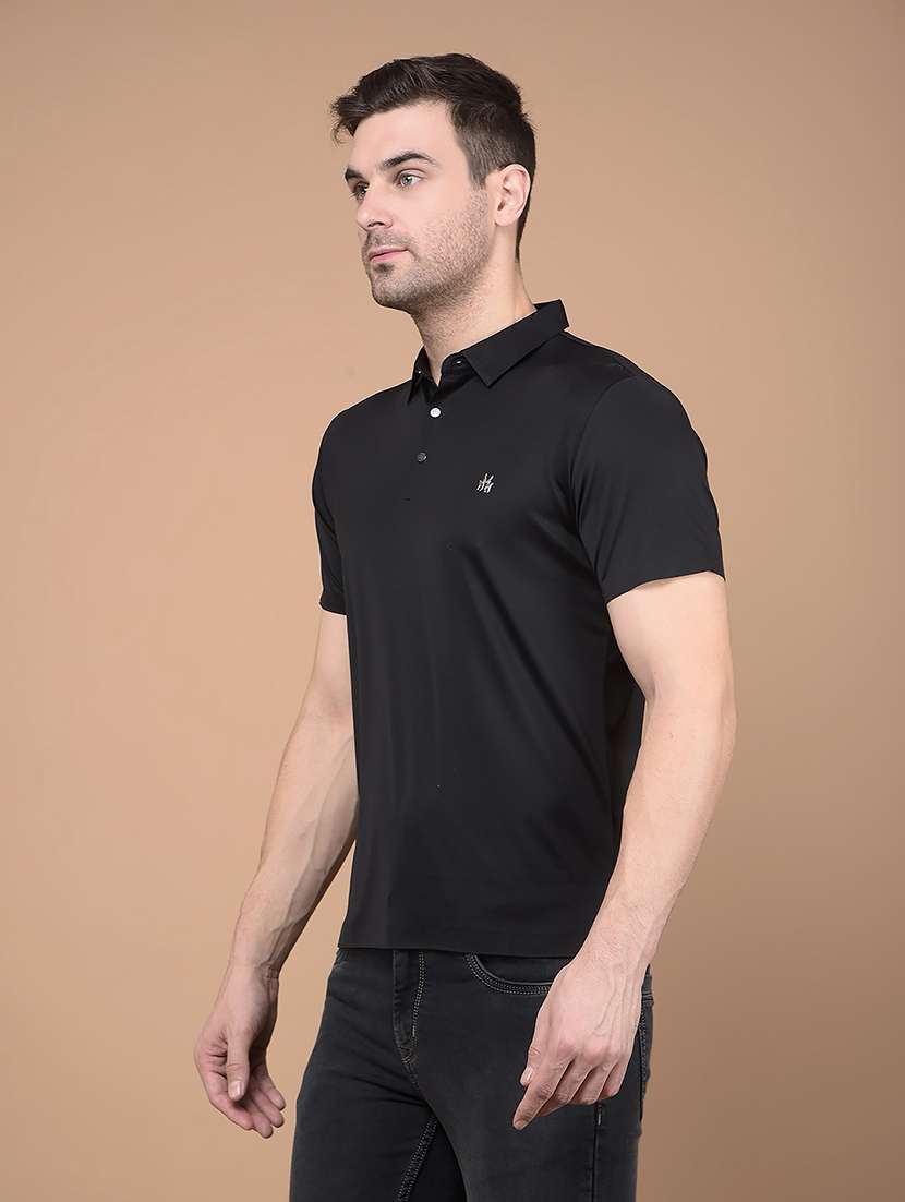 men short sleeves plain polo t-shirt - 21688665 - Standard Image - 1