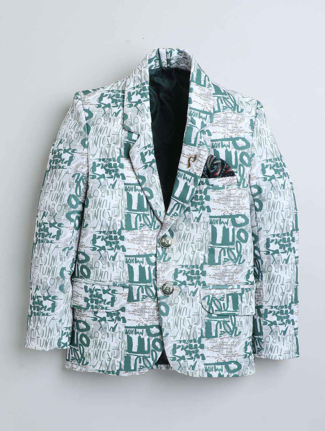 boys printed long sleeve blazer - 21688666 - Standard Image - 1