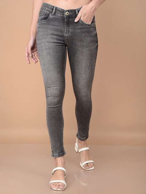 women solid mid rise skinny fit jean - 21688692 - Standard Image - 0