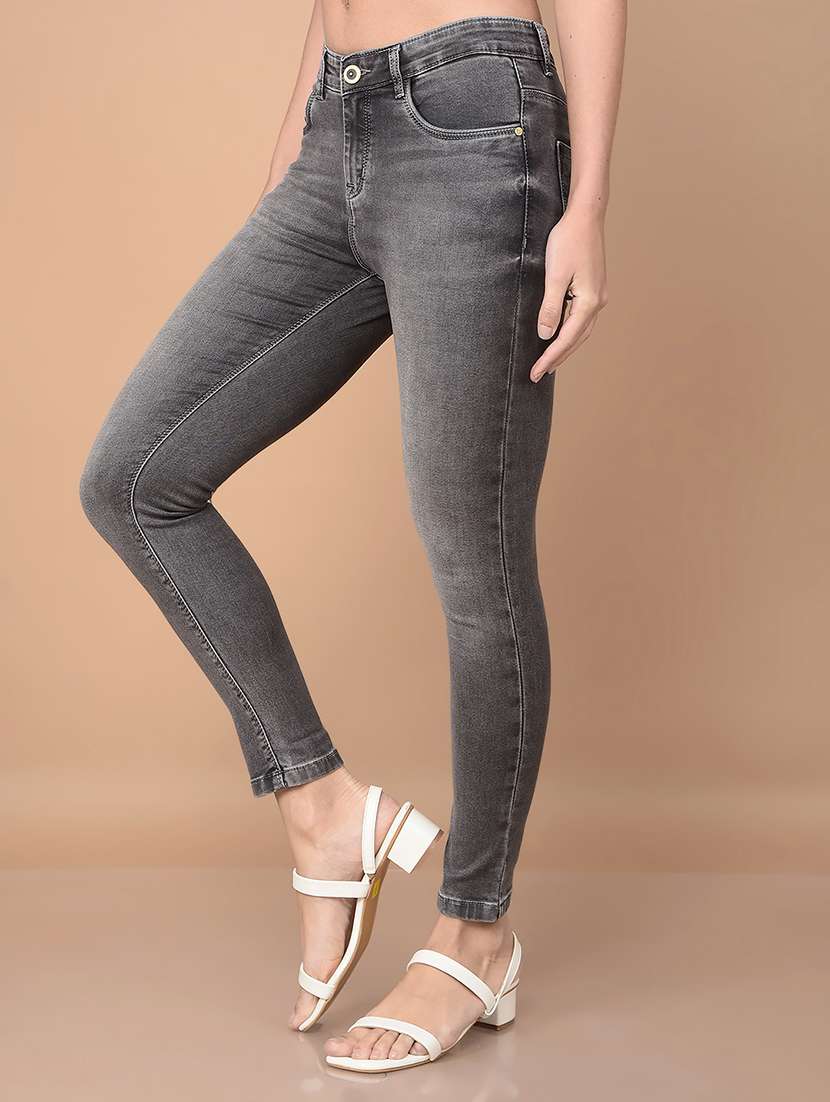 women solid mid rise skinny fit jean - 21688692 - Standard Image - 1