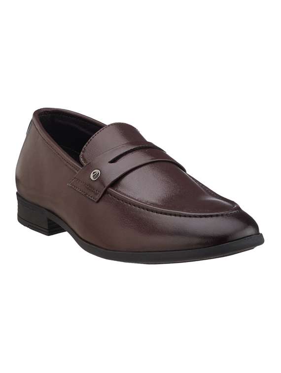 men brown slip on loafers - 21688851 -  Standard Image - 1
