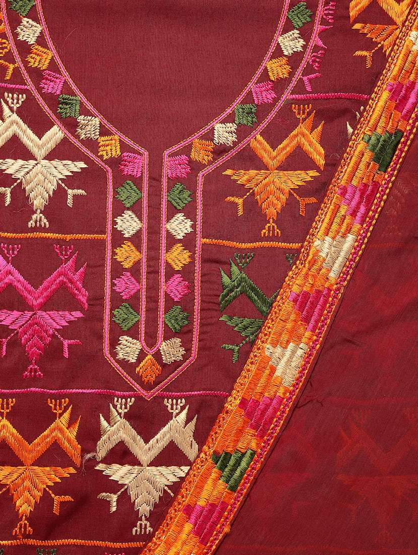 women embroidered unstitched suit set with dupatta - 21688898 - Standard Image - 1