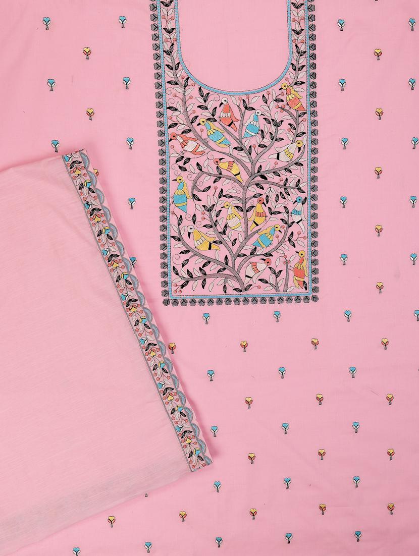 women embroidered unstitched suit set with dupatta - 21688903 -  Standard Image - 1
