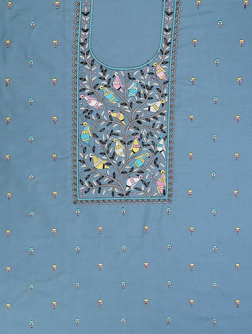 women embroidered unstitched suit set with dupatta - 21688909 -  Standard Image - 1