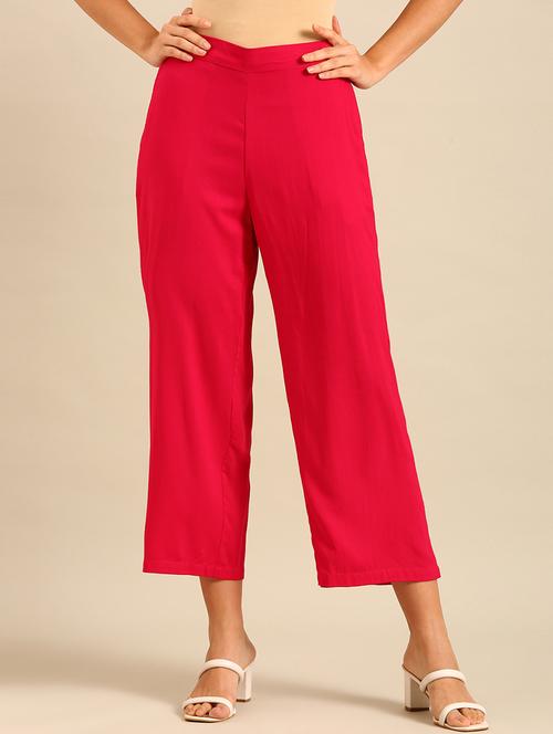 women solid mid rise culottes - 21689001 - Standard Image - 0