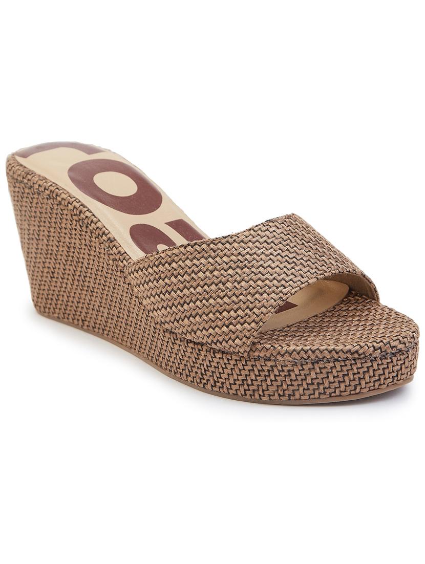 women bronze slip on wedge - 21689369 - Standard Image - 1