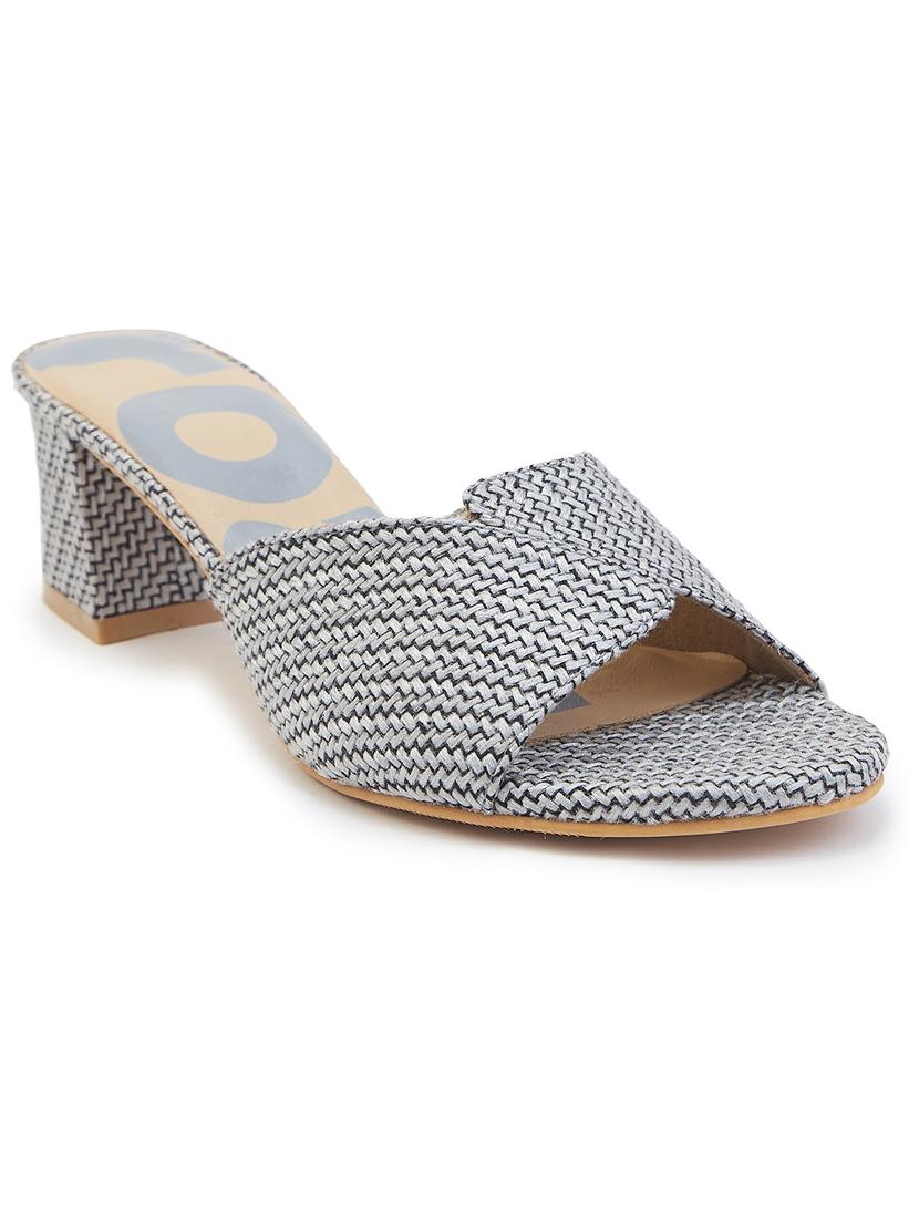 women grey block heel sandal - 21689370 -  Standard Image - 1