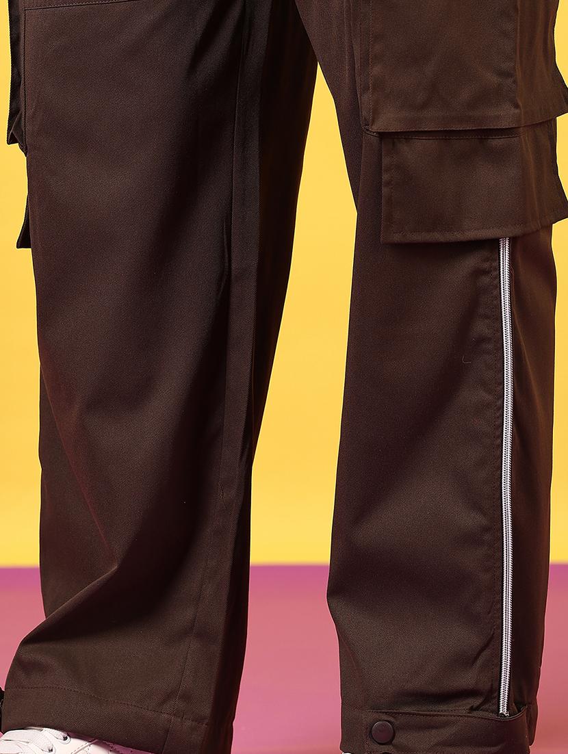 women solid mid rise cargo - 21689498 - Standard Image - 4