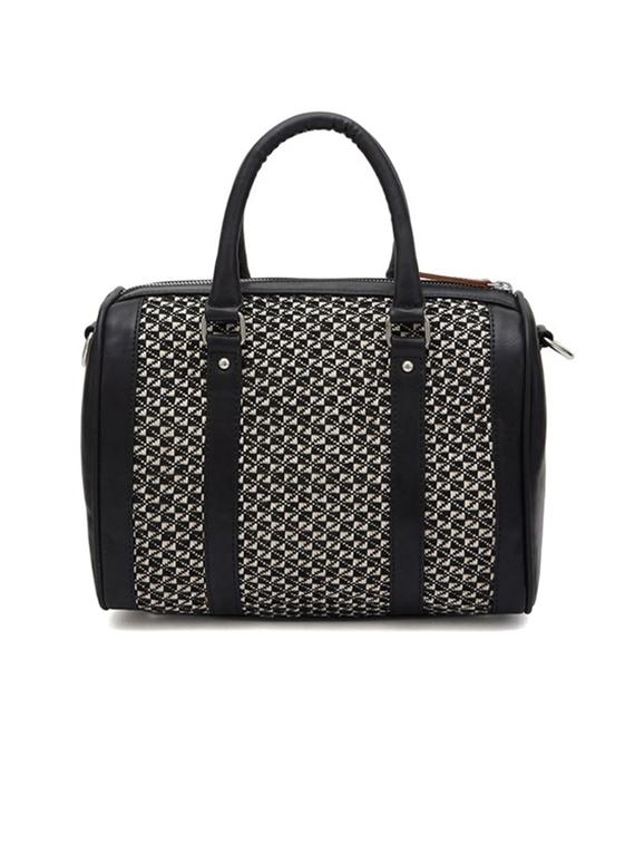 women black textured handbag - 21689803 - Standard Image - 1