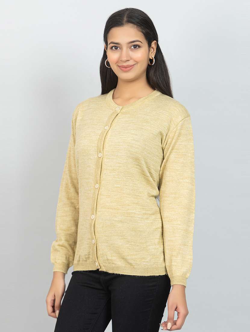 women solid long sleeve cardigan - 21689848 -  Standard Image - 1