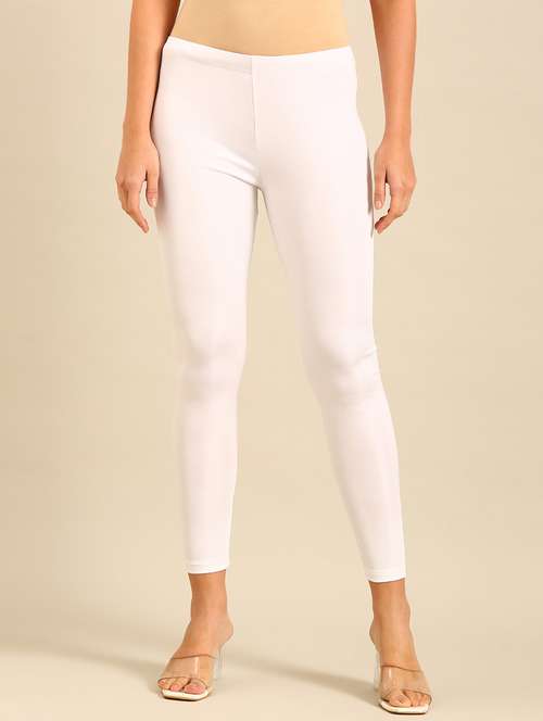 women solid mid rise legging - 21689860 -  Standard Image - 0