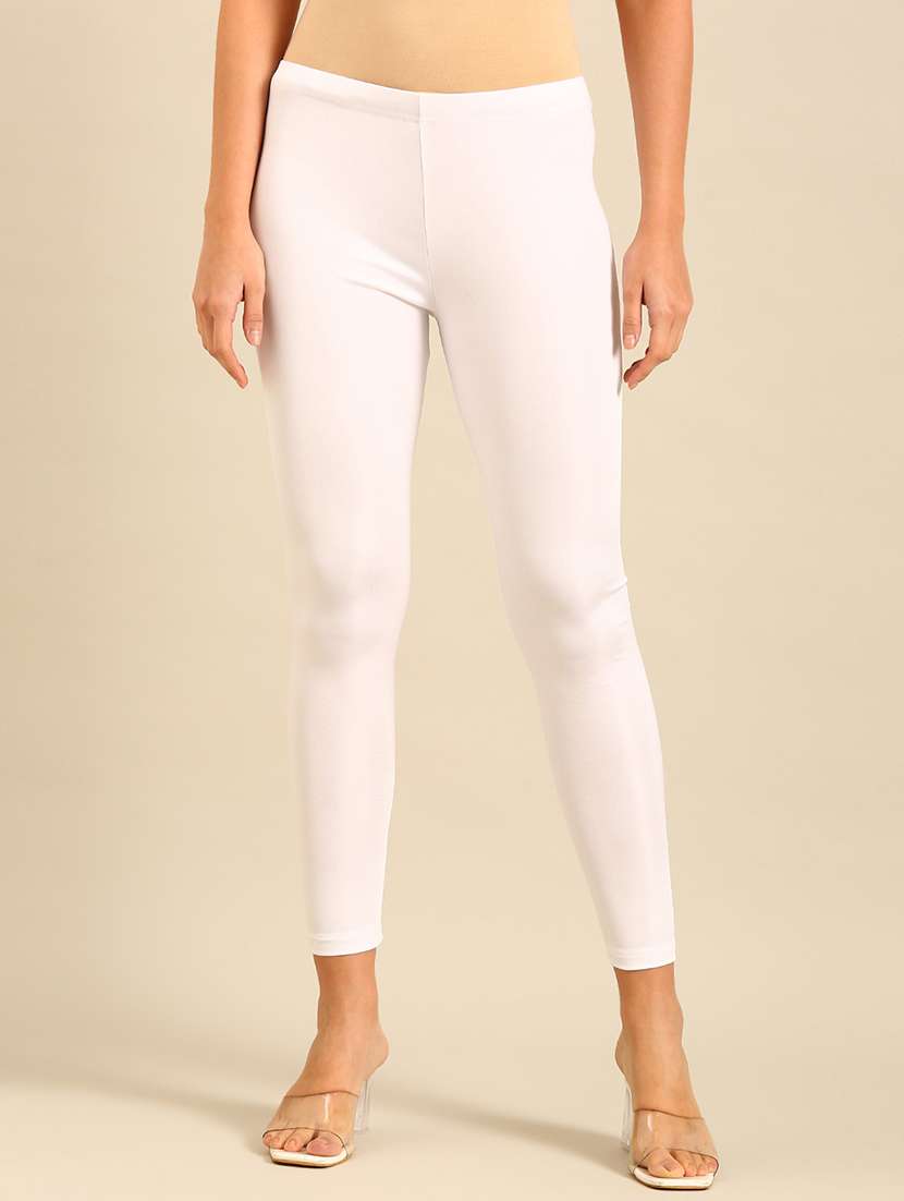 women solid mid rise legging - 21689860 -  Zoom Image - 0