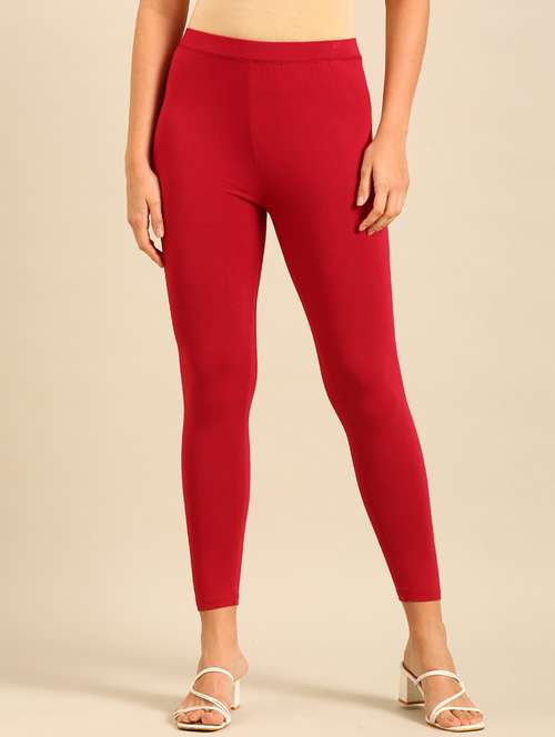 women solid mid rise legging - 21689872 -  Standard Image - 0
