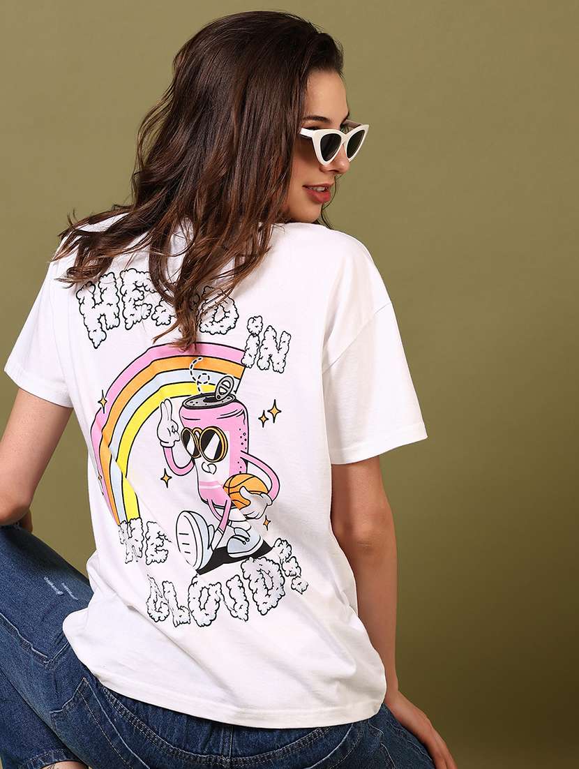 women white graphic short sleeve t-shirt - 21690064 -  Standard Image - 1