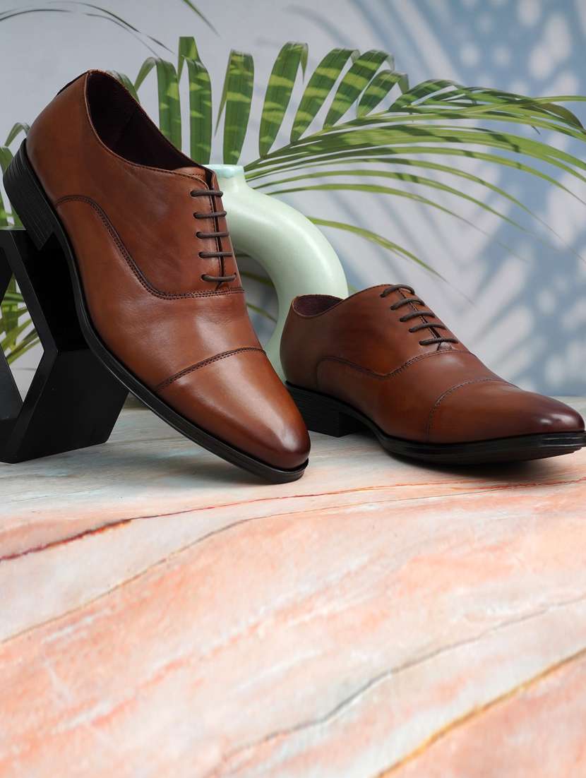 tan lace-up oxfords