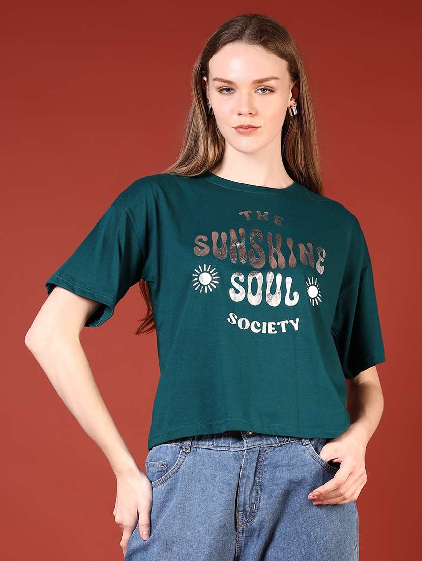 women printed short sleeves t-shirt