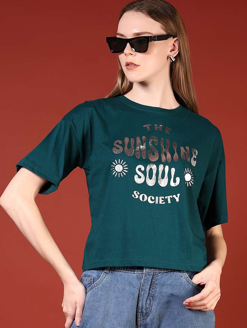 women printed short sleeves t-shirt - 21690651 -  Standard Image - 1