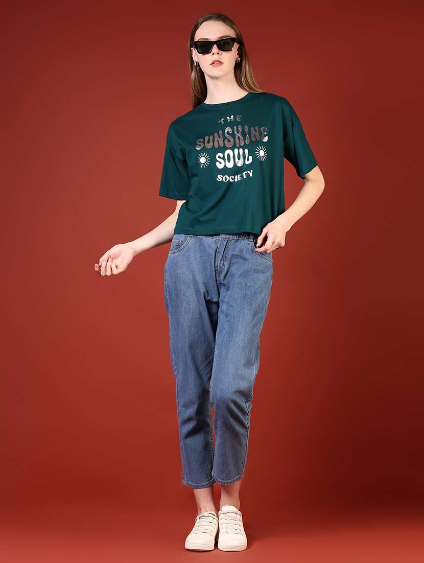 women printed short sleeves t-shirt - 21690651 -  Standard Image - 4