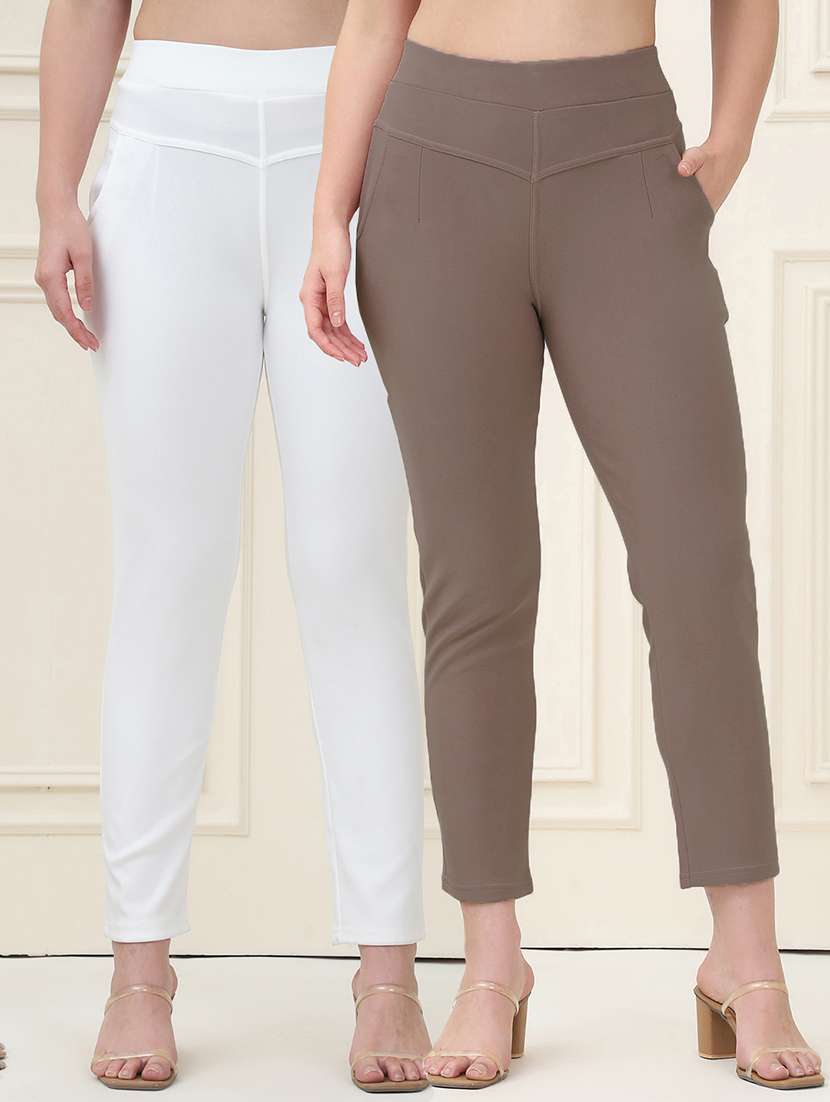 women pack of 2 solid jegging