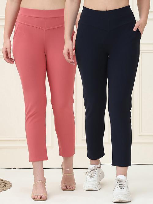 women pack of 2 solid jegging - 21690708 -  Standard Image - 0