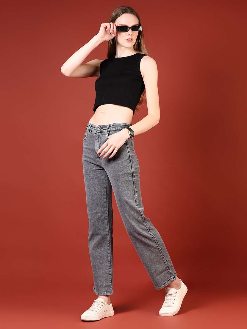 women solid sleeveless slim fit crop top - 21690795 -  Standard Image - 4