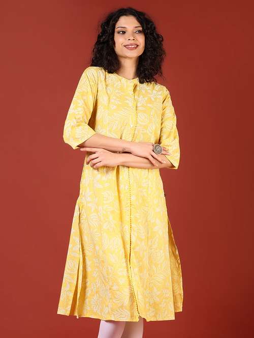 women printed mandarin neck kurta - 21690807 - Standard Image - 0