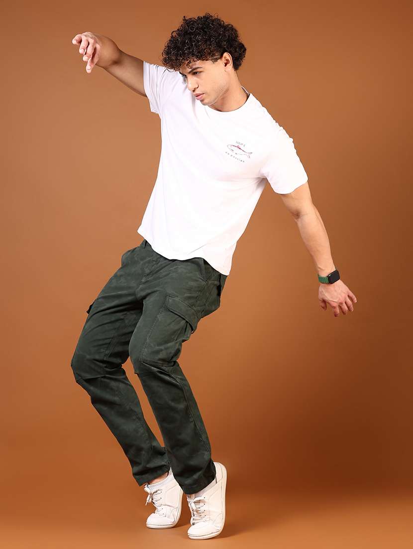 men front & back print round neck regular fit t-shirt - 21690815 -  Standard Image - 4