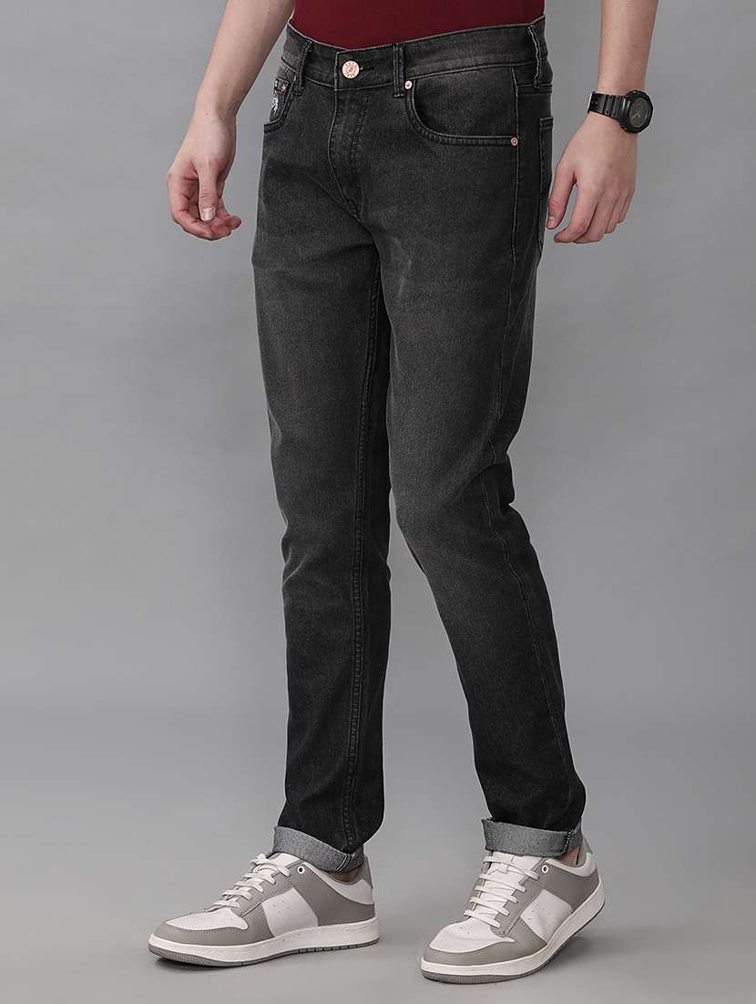 men mid rise slim fit washed jeans - 21690925 -  Standard Image - 1