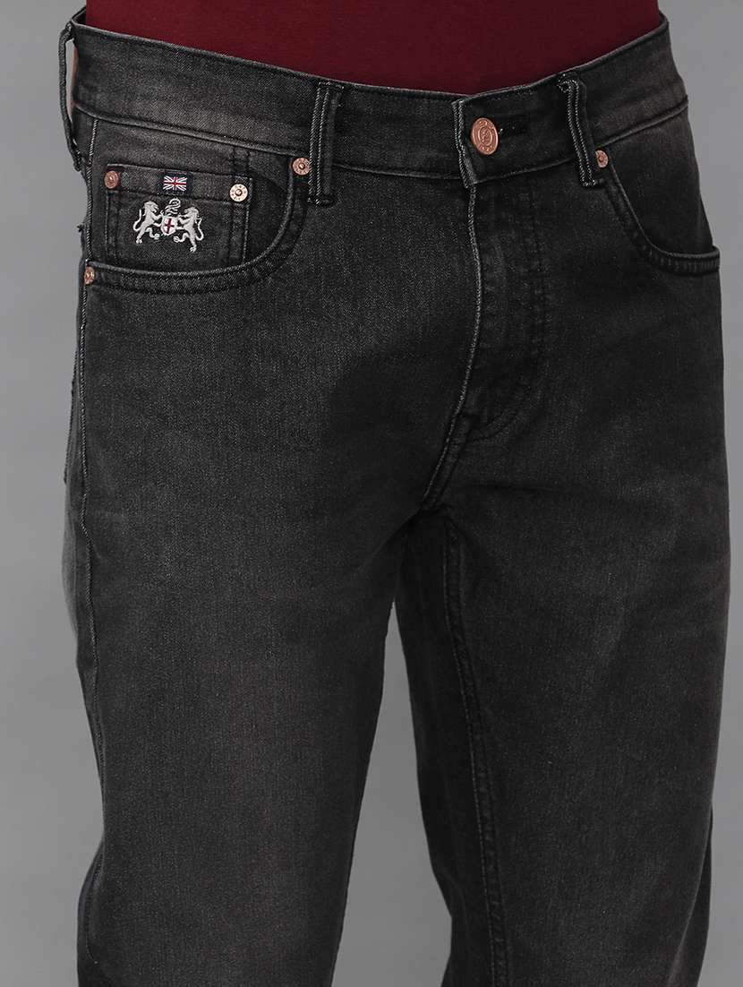 men mid rise slim fit washed jeans - 21690925 -  Standard Image - 4
