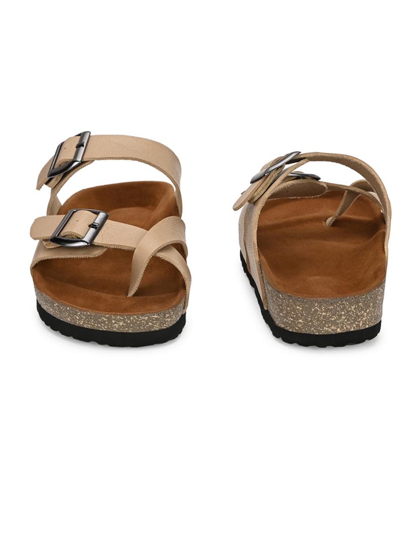 off white pu slip on sandals - 21690938 - Standard Image - 4