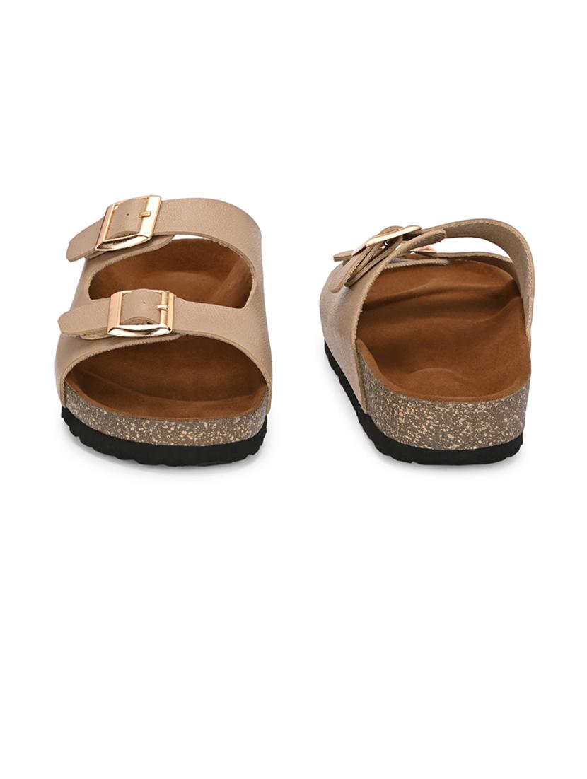 off white pu slip on sandals - 21690954 - Standard Image - 4