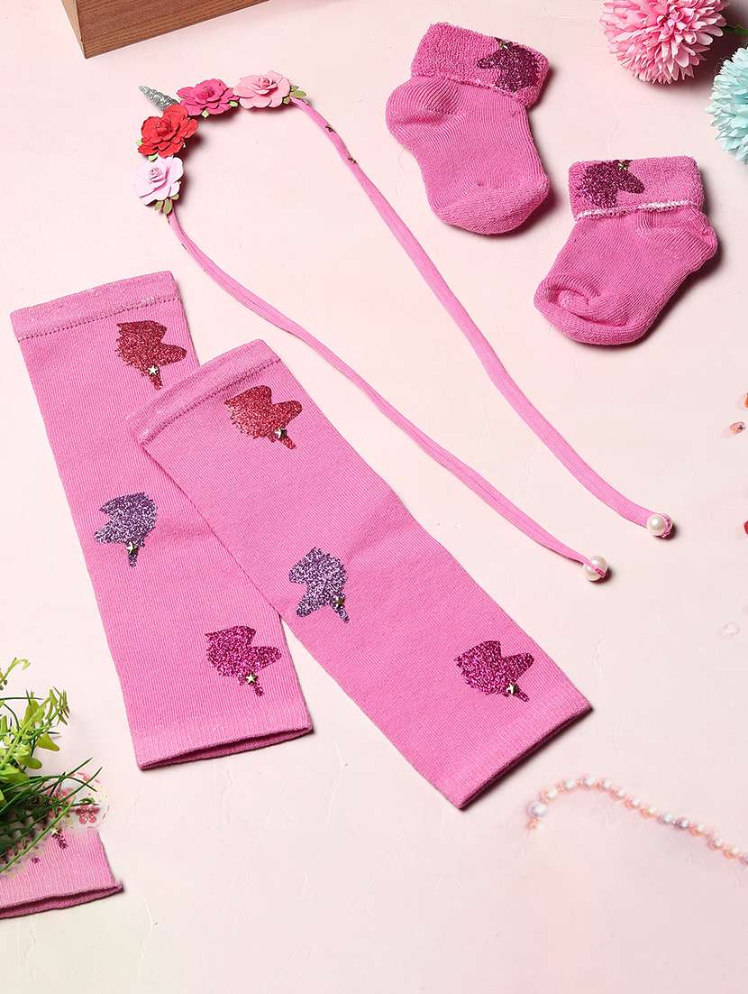 girls sets of legwarmer with socks & headband