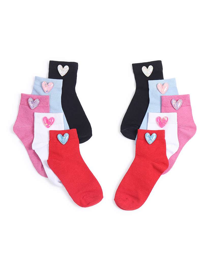 kids printed ankle length socks combo