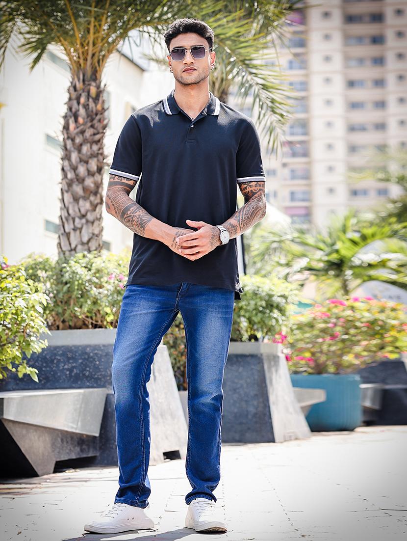men short sleeves plain polo t-shirt - 21691015 - Standard Image - 4