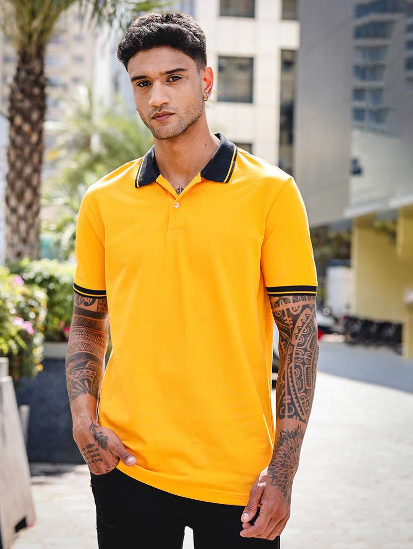 men short sleeves plain polo t-shirt 
