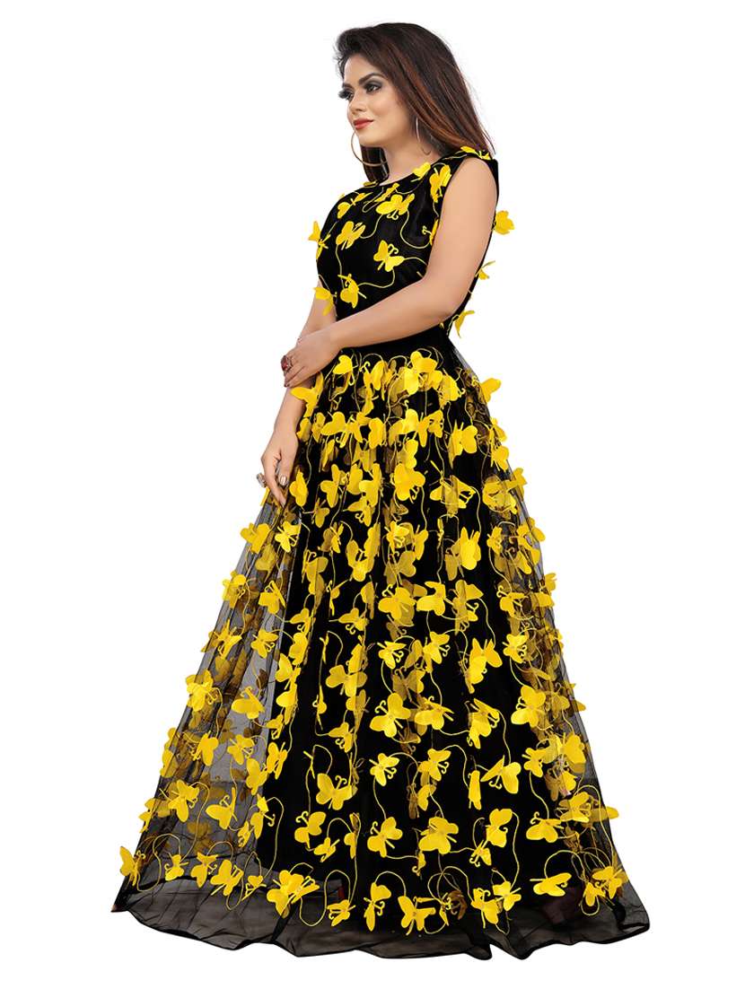 women embellished semi-stitched party wear gown - 21691071 -  Standard Image - 1