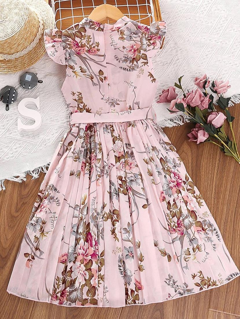 girls floral printed fit & flare dress - 21691194 - Standard Image - 1