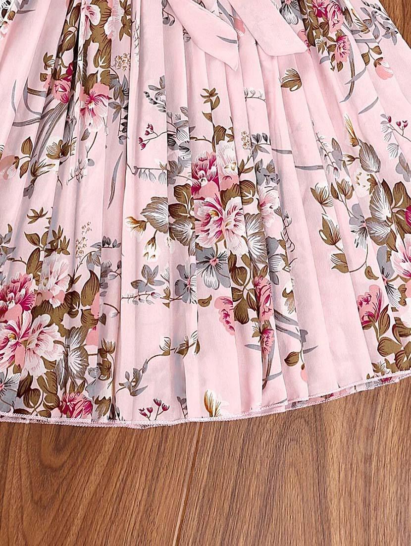 girls floral printed fit & flare dress - 21691194 - Standard Image - 4