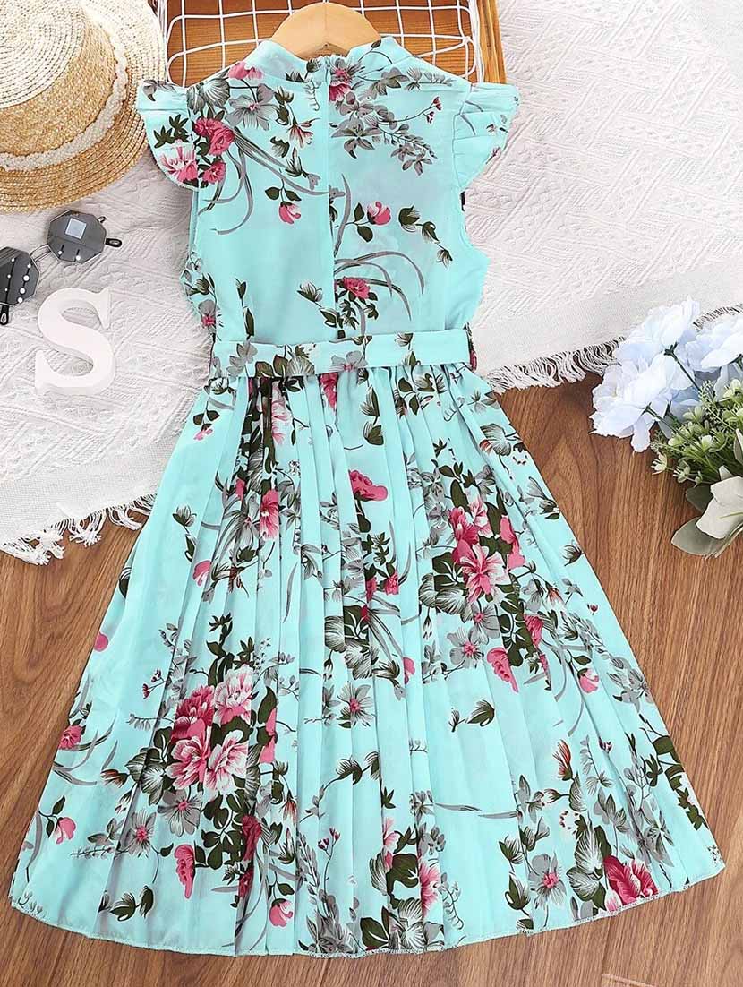girls floral printed fit & flare dress - 21691196 - Standard Image - 1