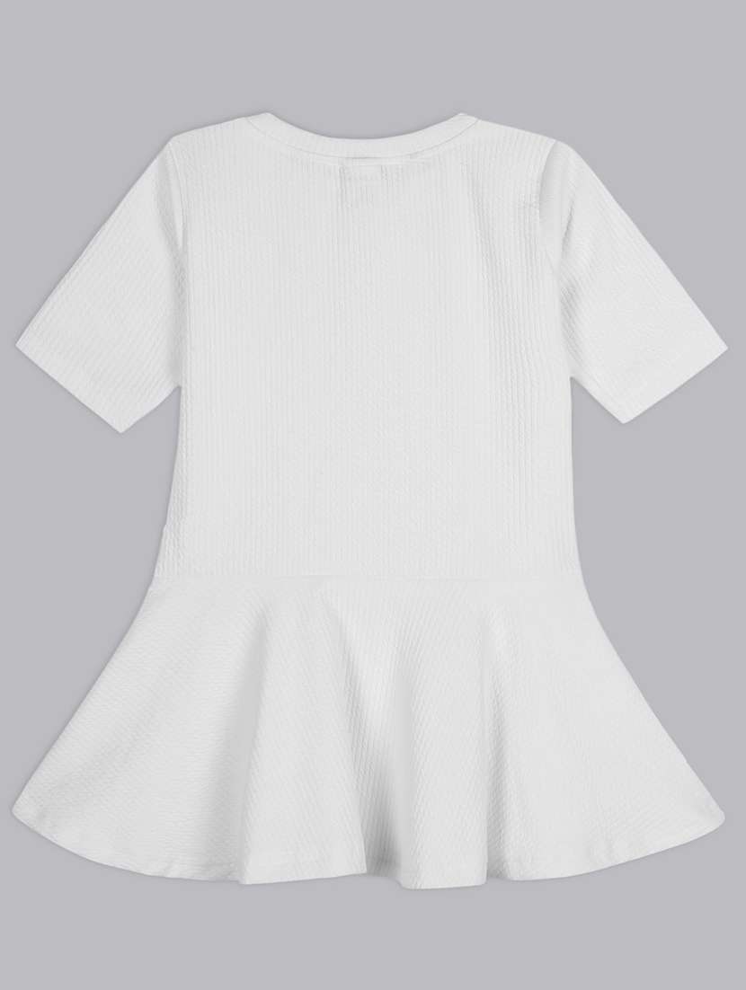 girls round neck solid top - 21691283 - Standard Image - 1