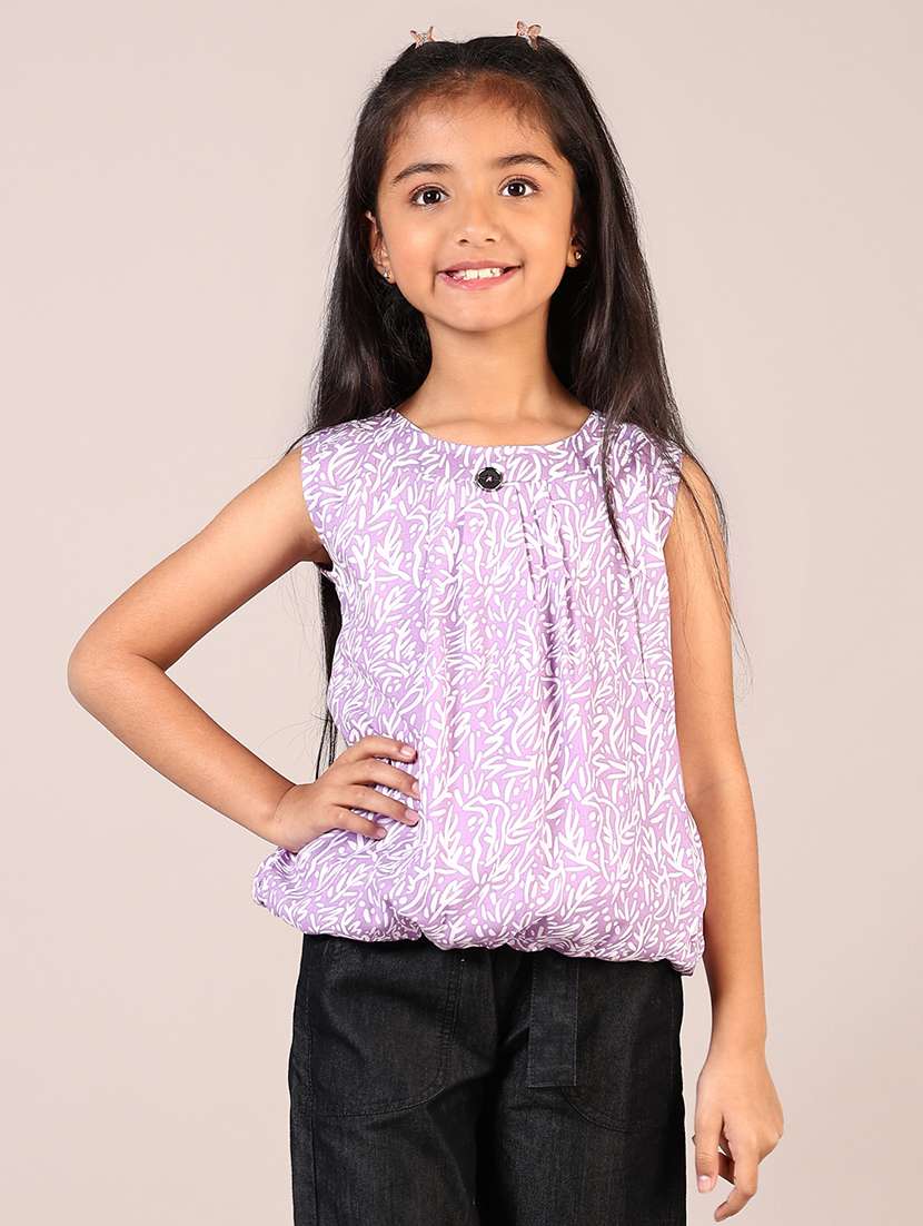 girls printed sleeveless top