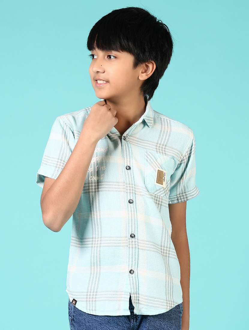 boys collared short sleeves shirt - 21691405 -  Standard Image - 1
