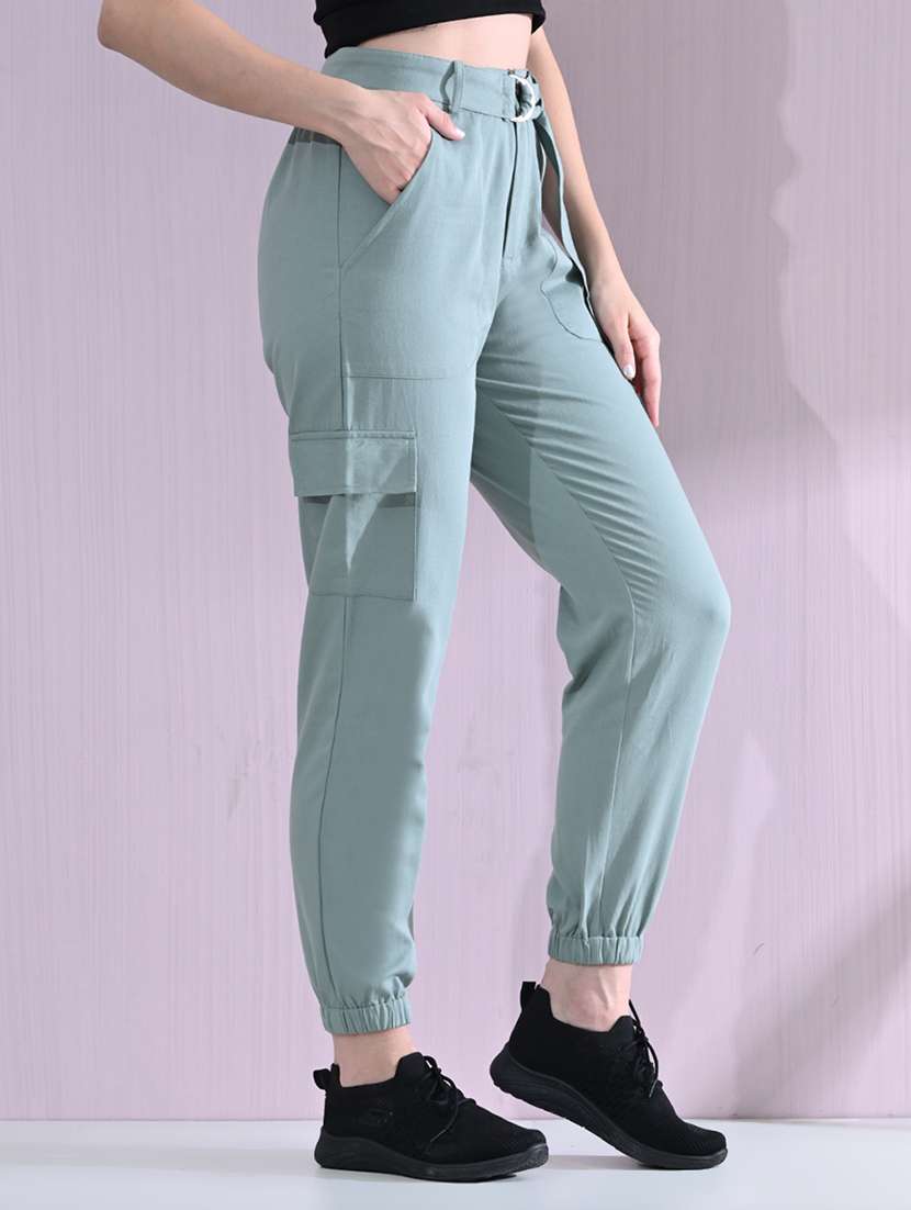 women high rise solid cargo - 21691693 -  Standard Image - 1