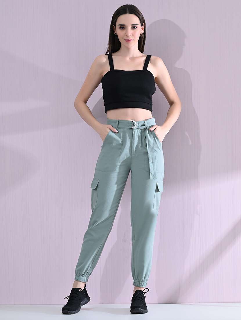 women high rise solid cargo - 21691693 -  Standard Image - 4