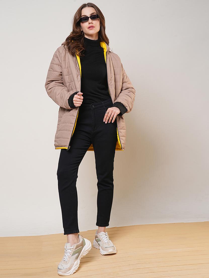 women long sleeves reversible puffer jacket - 21691720 - Standard Image - 4