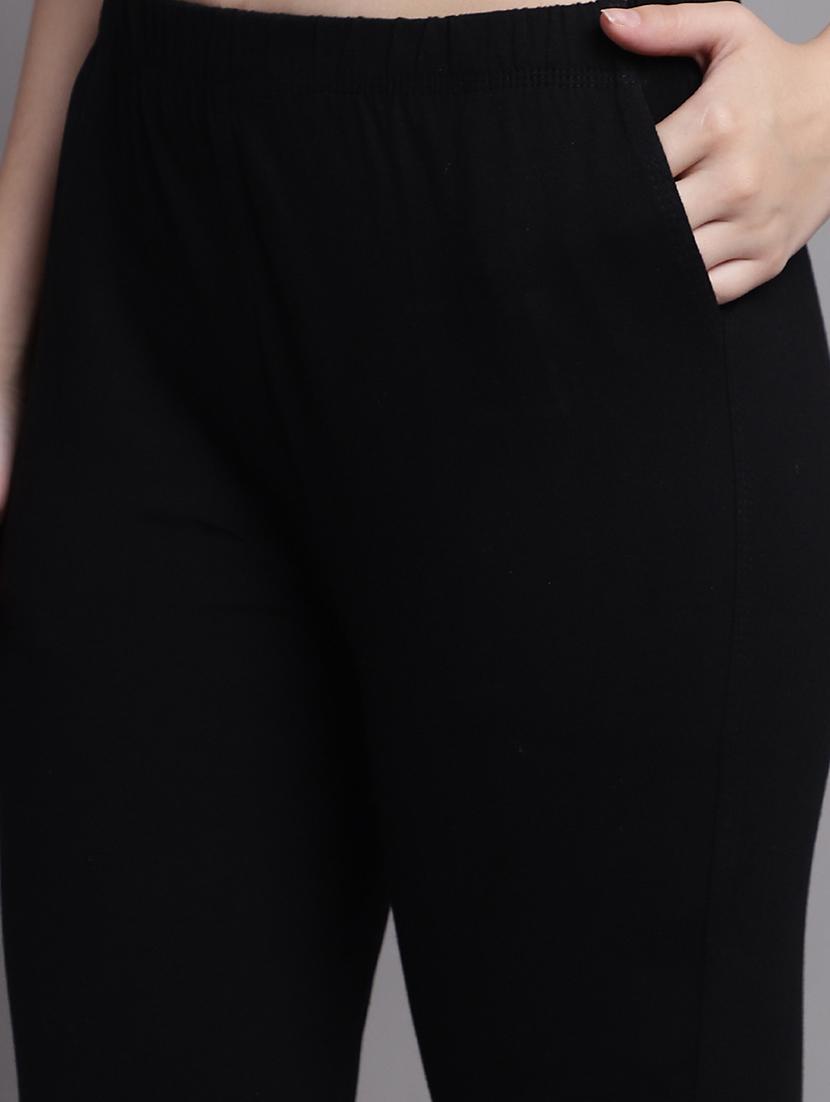 women mid rise solid legging - 21691721 - Standard Image - 4