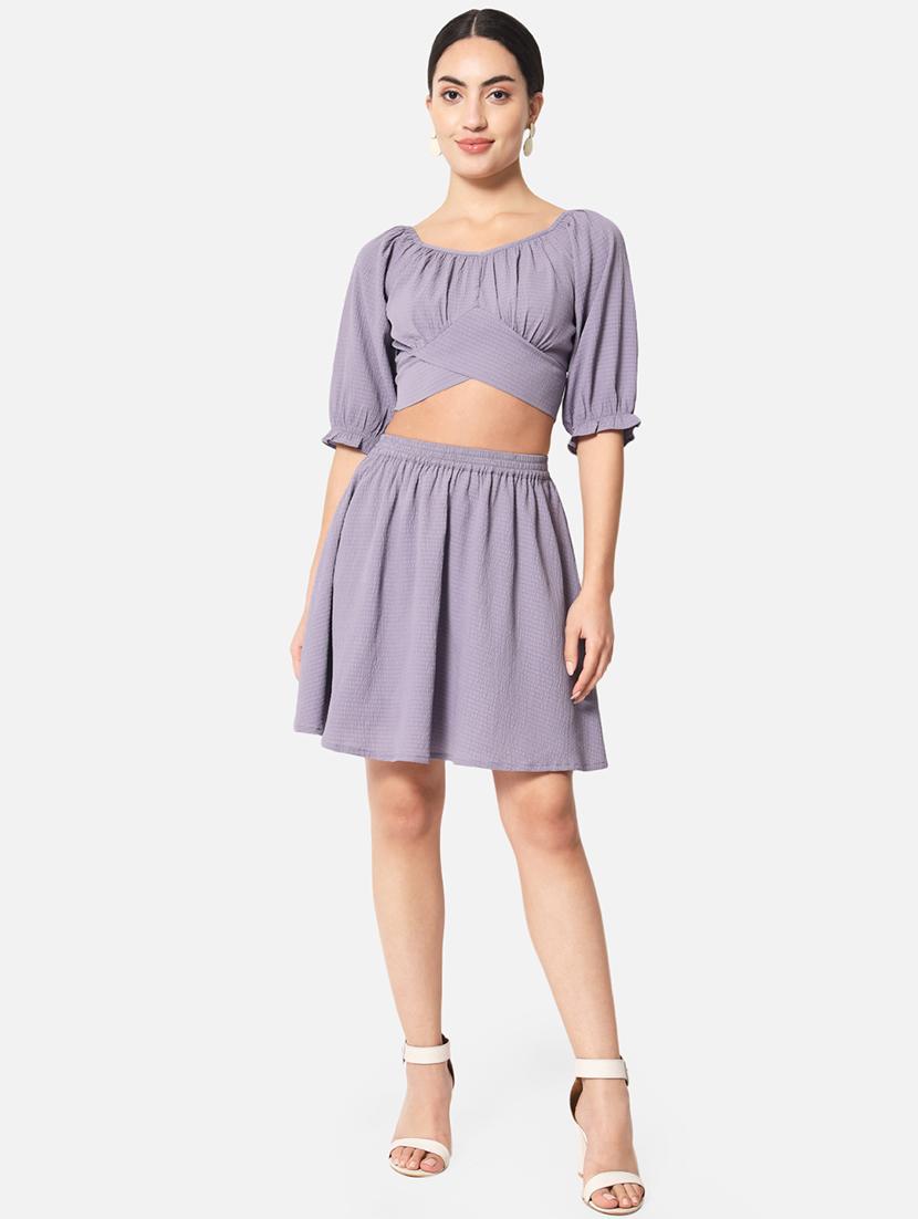 women solid high rise flared skirt - 21691794 - Standard Image - 4